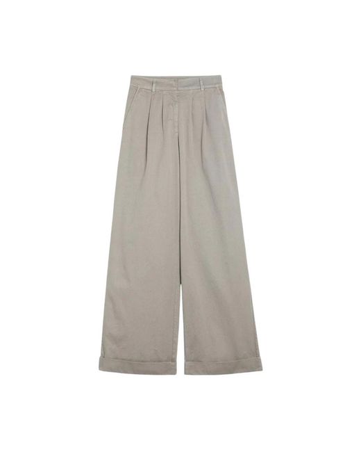 Palm Angels Gray Wide Trousers