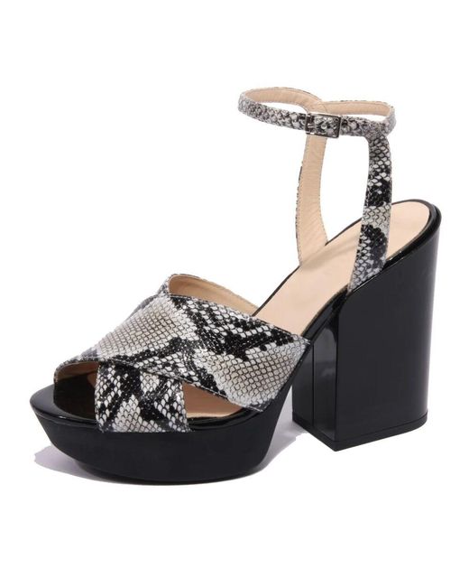 Hogan Black High Heel Sandals