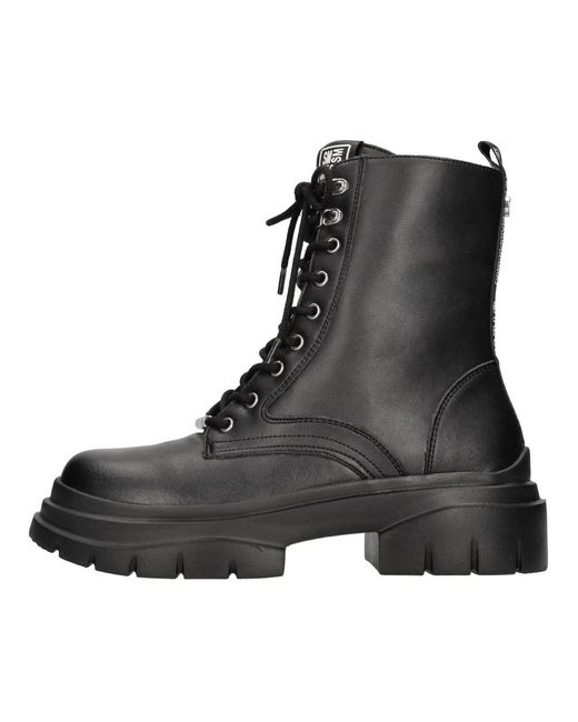 Steve Madden Black Lace-Up Boots