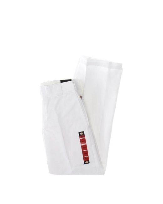 Dickies White Straight Trousers for men