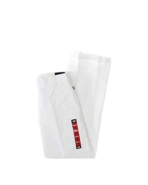 Dickies White Straight Trousers for men