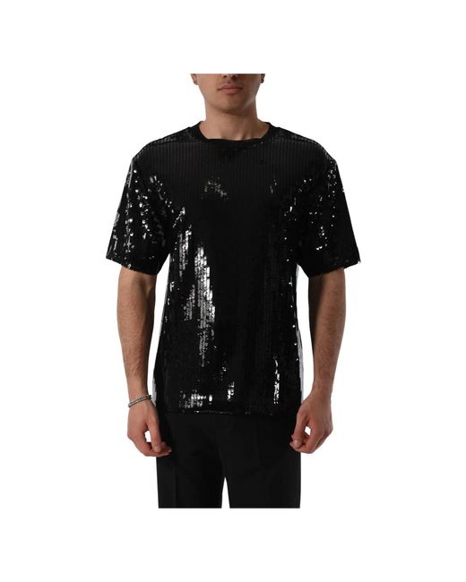 T-shirt elegante con applicazioni di Patrizia Pepe in Black da Uomo