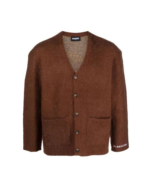 Cardigans di Pleasures in Brown da Uomo