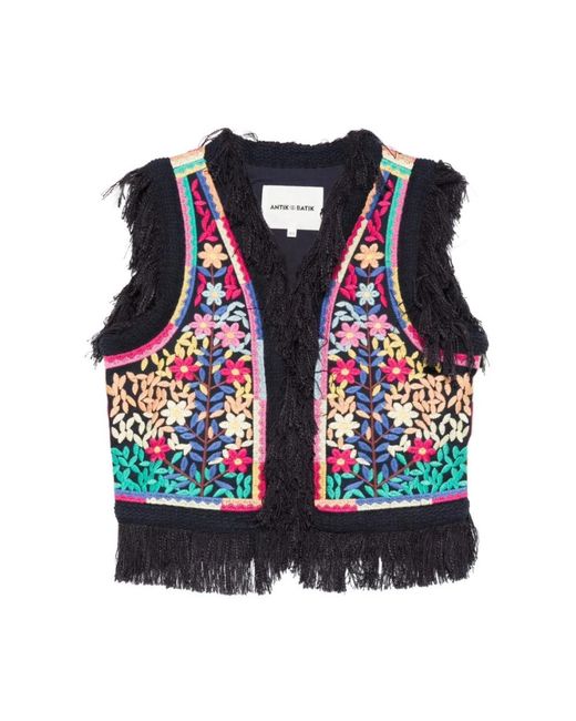 Vests Antik Batik de color Blue