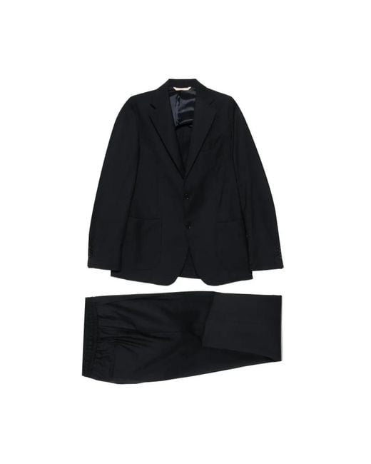 BRIGLIA Black Single Breasted Suits for men