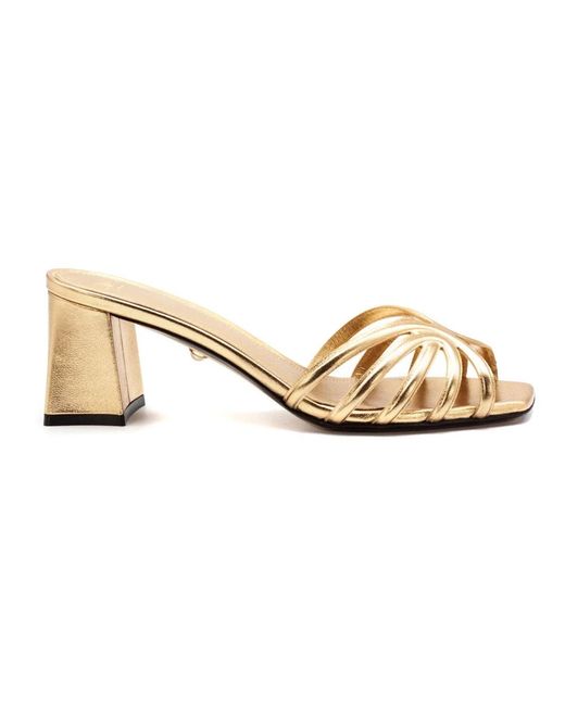 ALEVI Metallic Heeled Mules