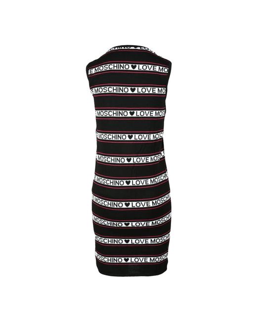 Love Moschino Black Kleid aus viskose-polyester-mix