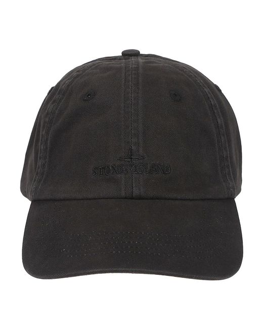 Caps di Stone Island in Black da Uomo