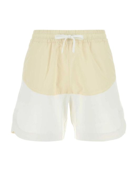 Herno Fitness ,Veelkleurig ,Katoen Laminar Shorts in het Natural