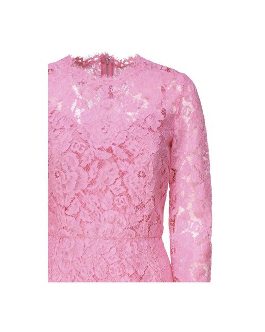 Dolce & Gabbana Pink Midi Dresses