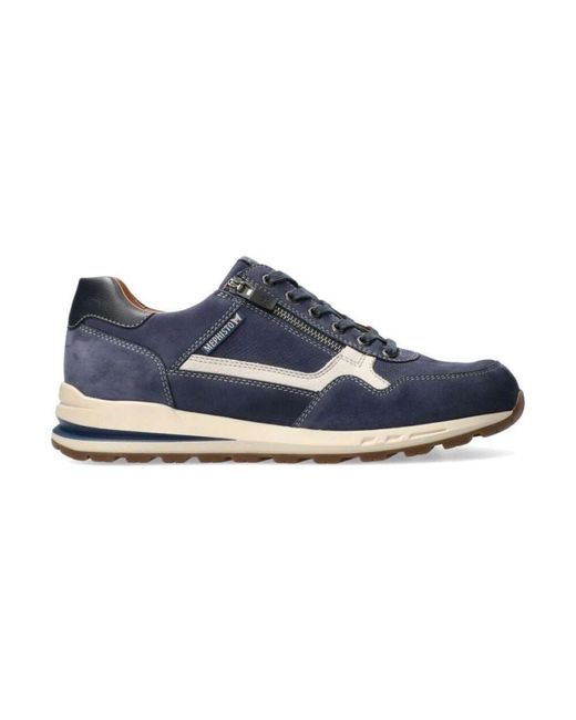 Mephisto Blaue Nubukleder Herren Sneaker in Blue für Herren