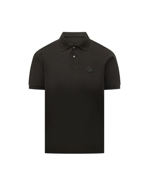 Emporio Armani Black Polo Shirts for men
