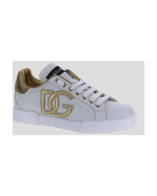 Dolce & Gabbana Gray Leder portofino sneaker