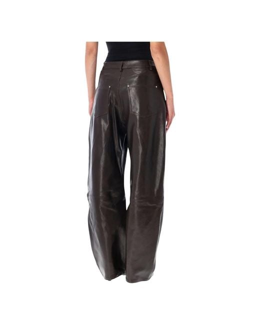 Arma Black Leather Trousers