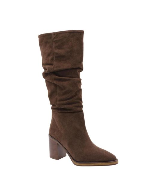 Alpe Brown Heeled Boots