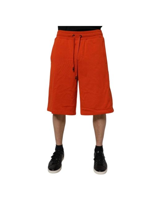 Dolce & Gabbana Red Casual Shorts for men
