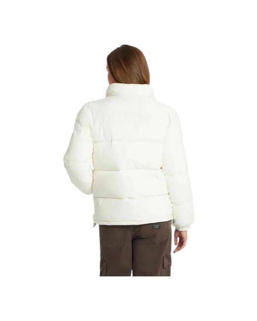 Guess Jassen ,Wit ,Leer Puffer Jacket in het White