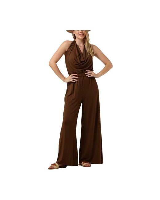 Notre-v Jumpsuit in het Brown