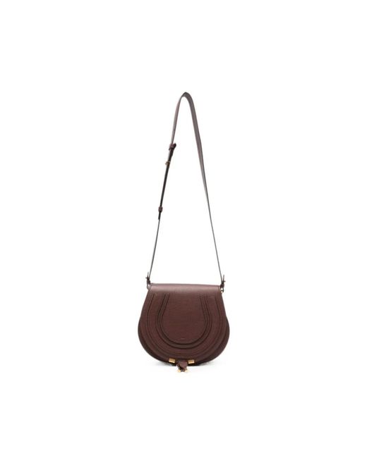 Chloé Brown Marcie Leather Saddle Bag