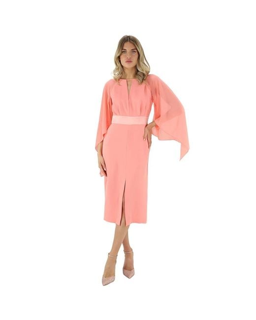Hanita Pink Midi Dresses
