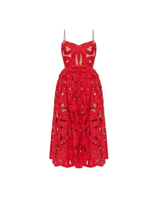 Midi Dresses di Self-Portrait in Red