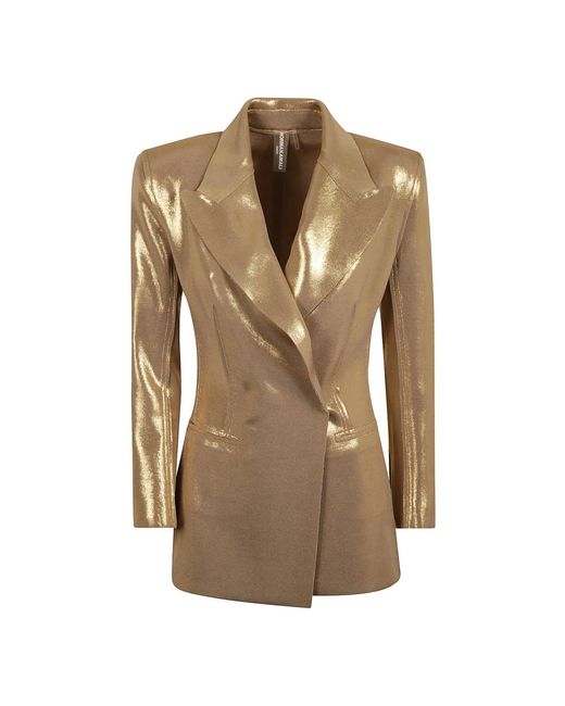 Ropa de abrigo dorada ss 24 moda femenina Norma Kamali de color Brown