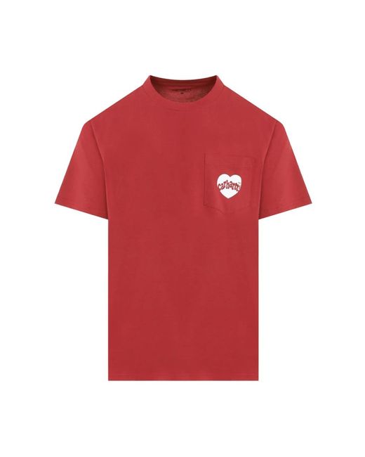 Carhartt Weiße taschen t-shirt in Red für Herren