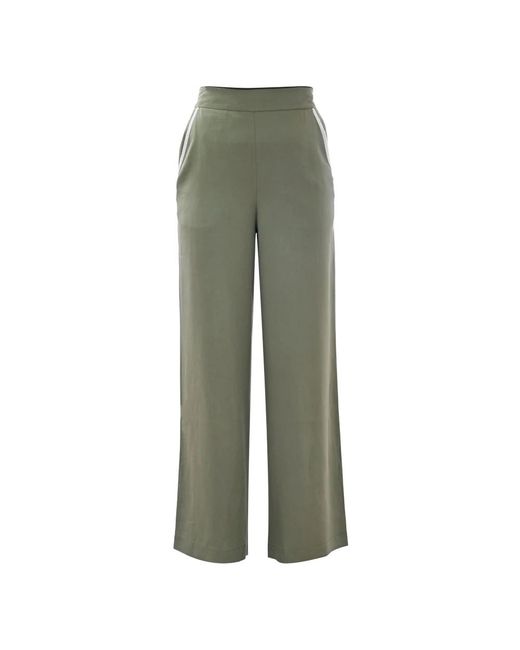 Pantalones de pierna ancha con detalles brillantes en los bolsillos Kocca de color Green