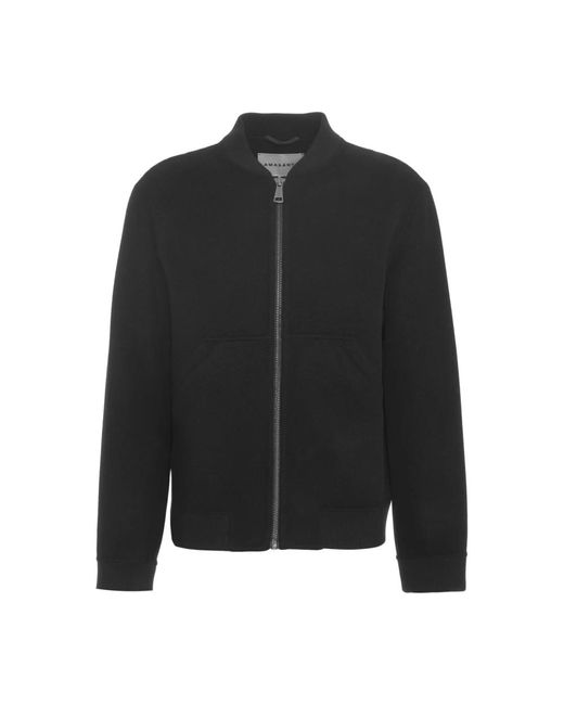 Amaranto Black Bomber Jackets for men