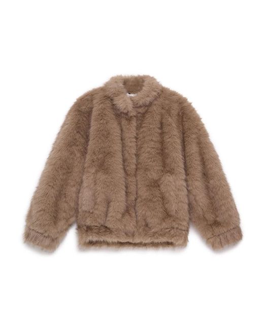Maliparmi Brown Faux Fur & Shearling Jackets