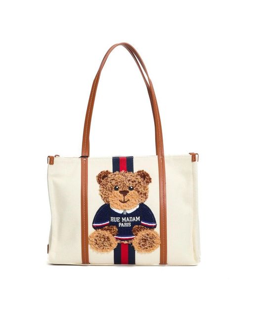 Rue Madam Red Tote Bags
