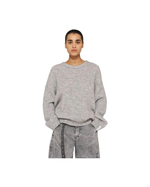 10Days Gray Round-Neck Knitwear