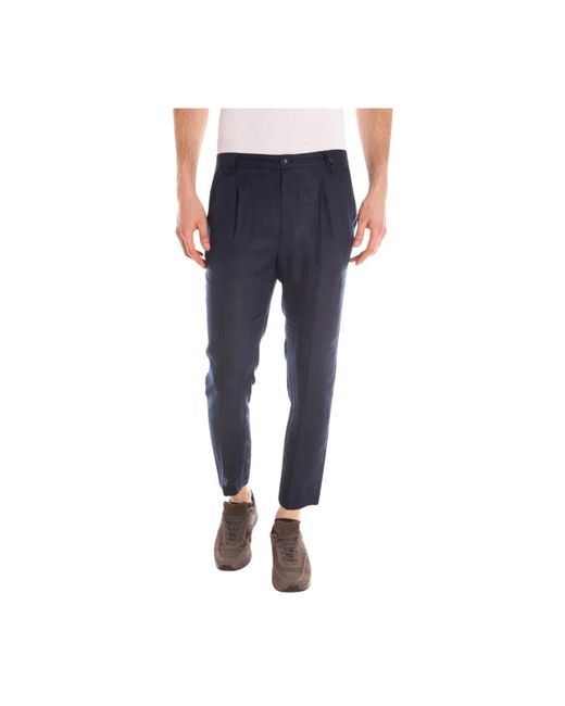 Slim-Fit Trousers Daniele Alessandrini de hombre de color Blue