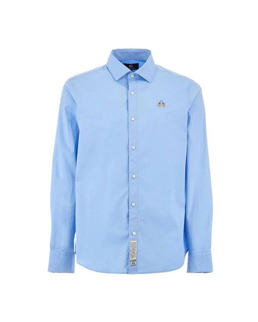 La Martina Blue Casual Shirts for men