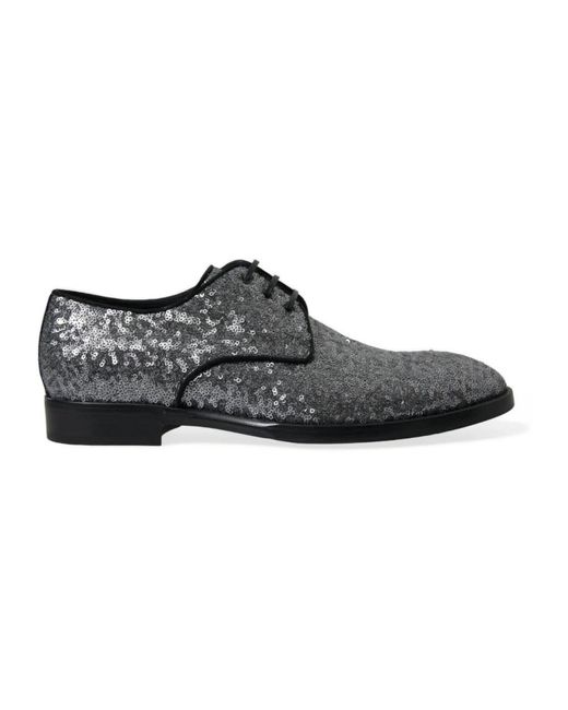 Dolce & Gabbana Black Laced Shoes for men