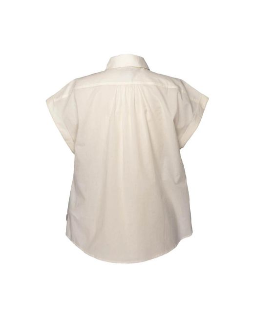 Woolrich Overhemden ,Wit ,Katoen Katoenen Blouse in het Natural