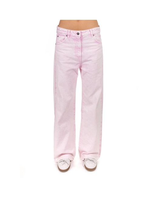 MSGM Leather Broeken in het Pink