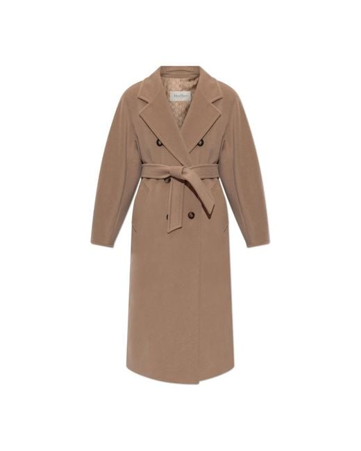 Max Mara Brown Double-Breasted Coats