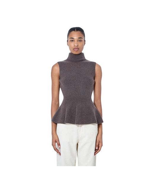 Rohe Purple Sleeveless Tops