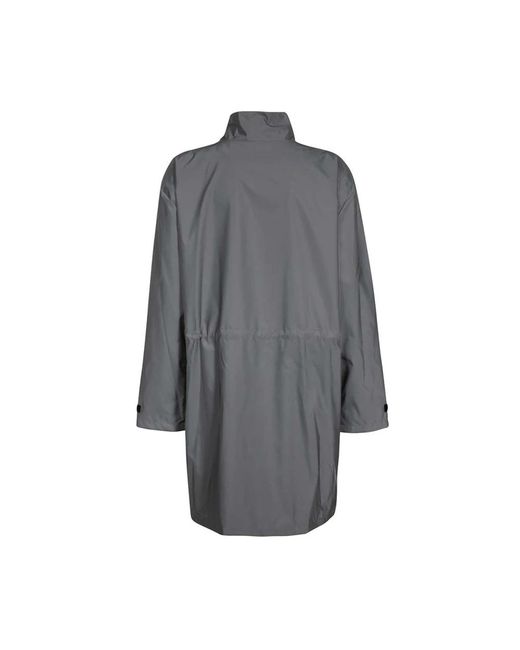 Karl Lagerfeld Gray Techno-stoffjacke mit mehreren taschen