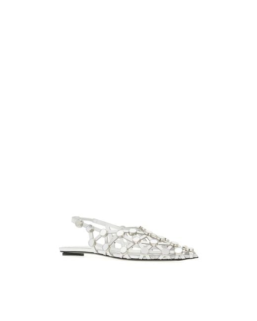 The Attico White Ballerinas