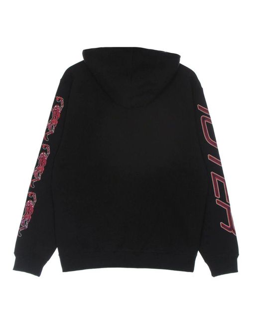 Iuter Schwarzer Skeleton Hoodie Langarm Sweatshirt in Black für Herren