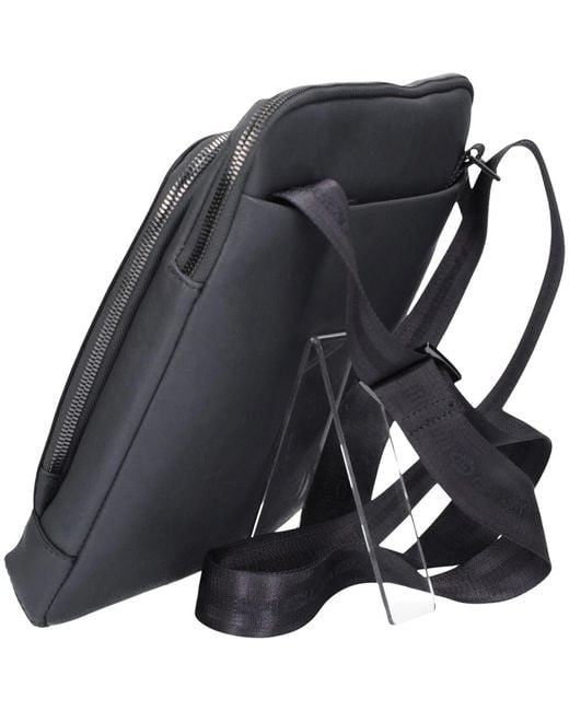 Piquadro Blaue Leder Ipad Tasche in Gray für Herren
