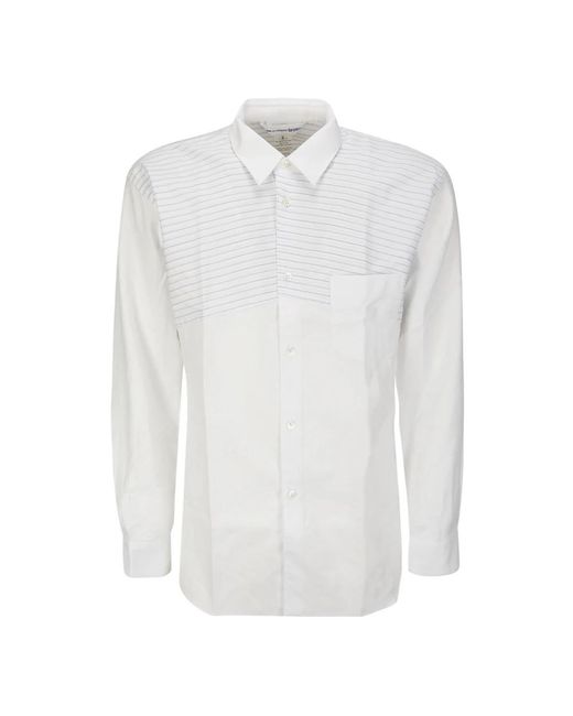 Comme des Garçons Baumwolle dobby x streifen popeline hemd in White für Herren