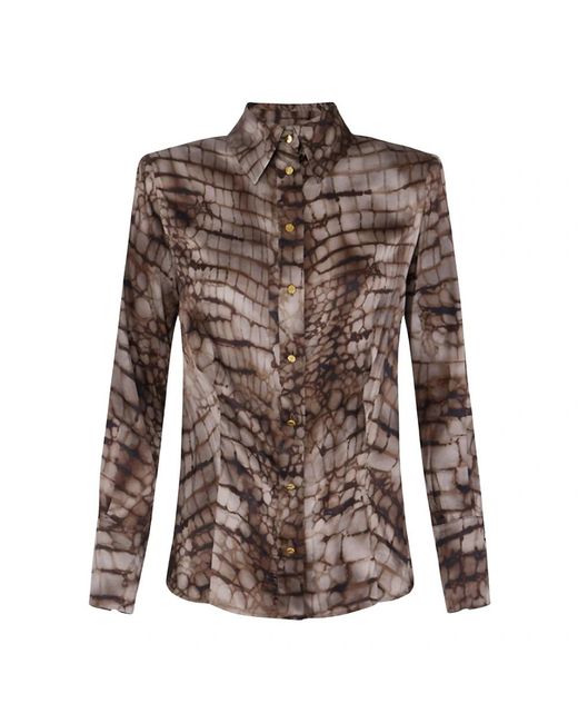 Elisabetta Franchi Brown Shirts