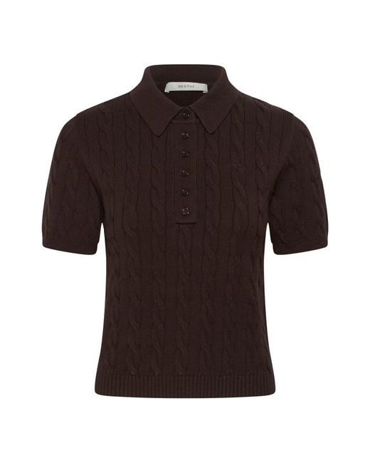 Gestuz Gzthilla Polo Pullover in het Brown
