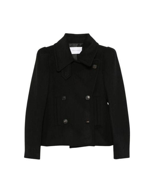 7 For All Mankind Black Double-Breasted Coats
