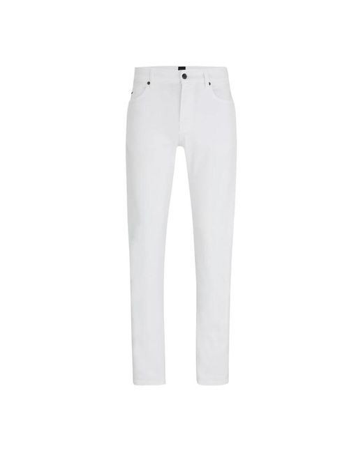 HUGO White Slim Fit Jeans for men