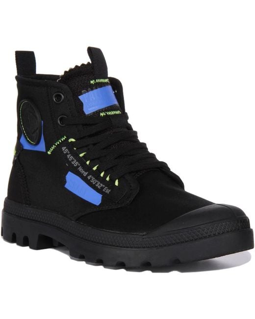 Palladium Blue Lace-Up Boots for men