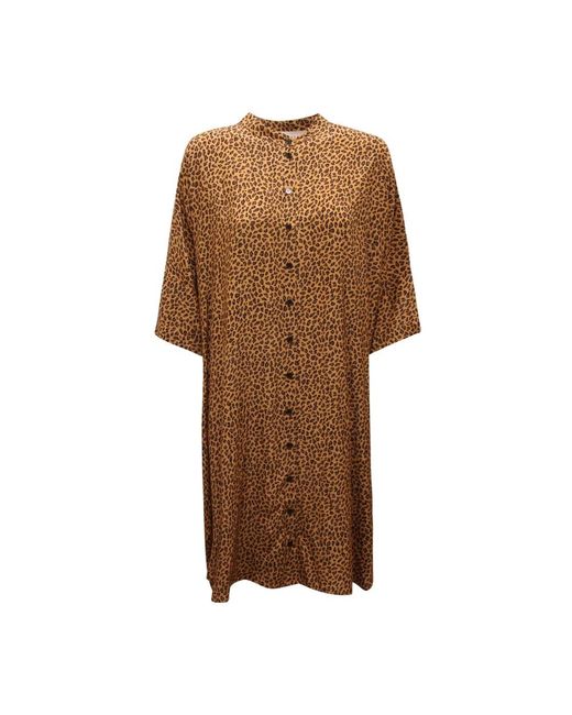 EMMA & GAIA Brown Shirt Dresses